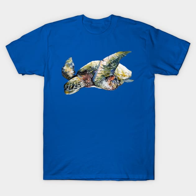 Green Turtle T-Shirt by IndiasIllustrations